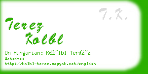 terez kolbl business card